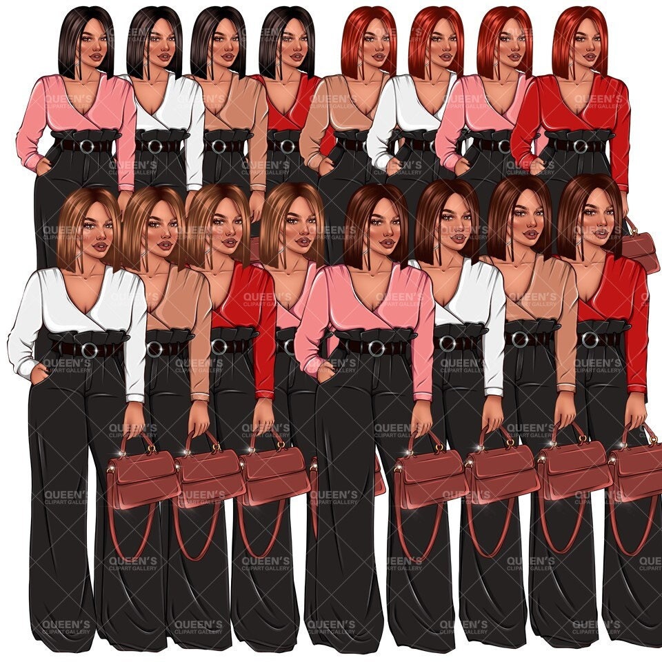 Boss Girl Curvy Woman Clipart