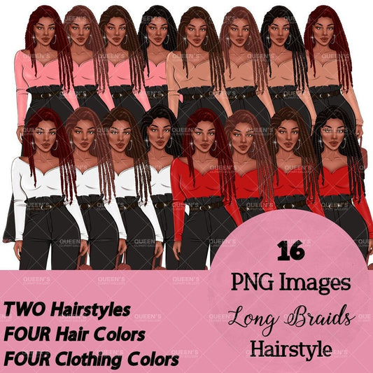 Black girl magic PNG, Afro girl clipart, Fashion girl clipart, Black woman clipart, Boss lady, Curvy girl clipart, African American woman