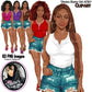 Summer girl clipart, Curvy denim girl, Jeans girl clipart, Girl in shorts, Afro girl clipart, Fashion girl clipart, Girl boss, Fashion woman