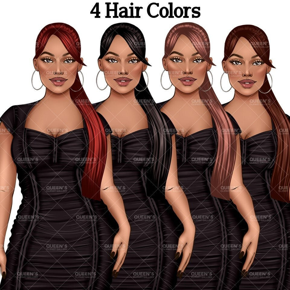 Fashion Woman Clipart PNG | Elegant Woman Clipart | Stylish Girl PNG | Fashion Illustration | Dress Clipart